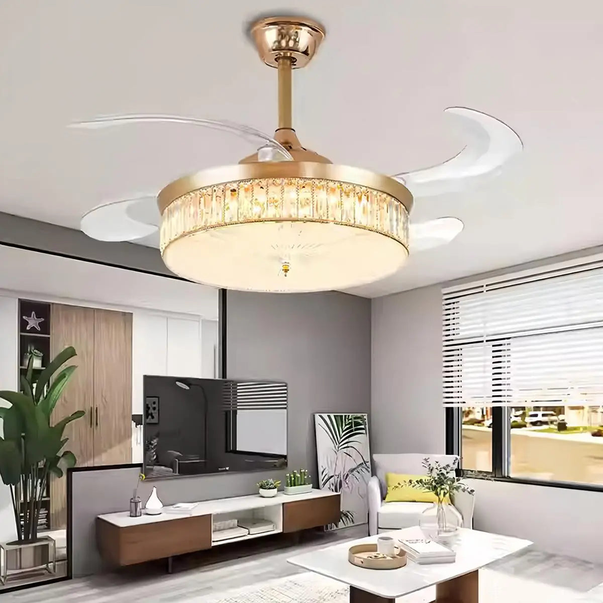 flairel Remote Hugger Ceiling Fan Light