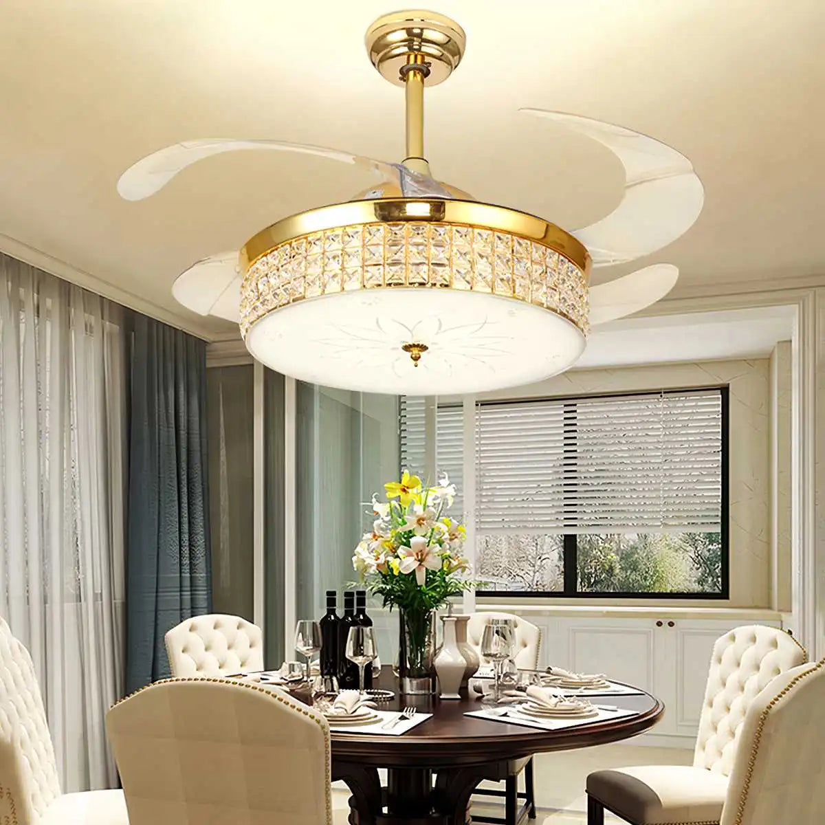 flairel Remote Hugger Ceiling Fan Light