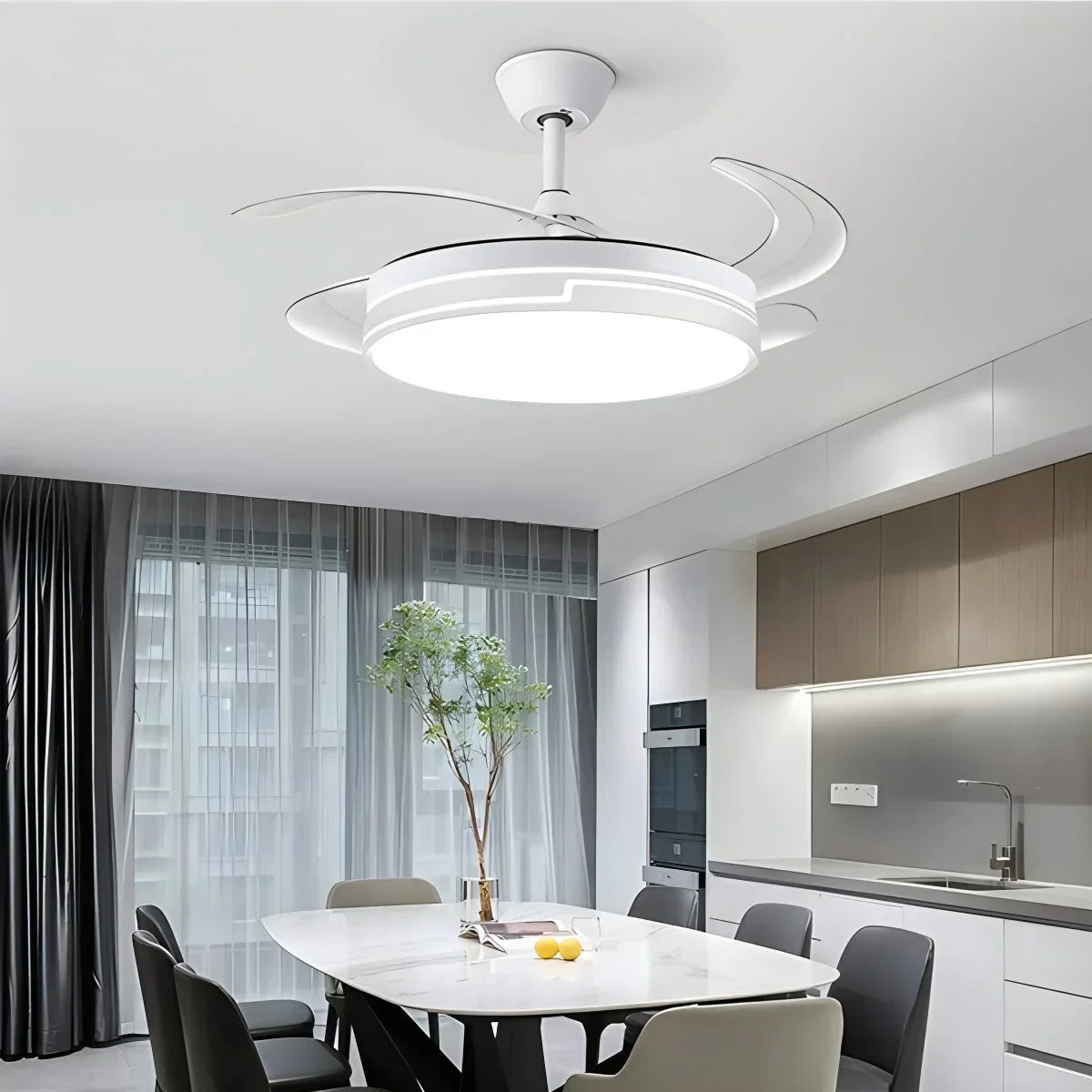 flairel Remote Minimalist Hugger Ceiling Fan