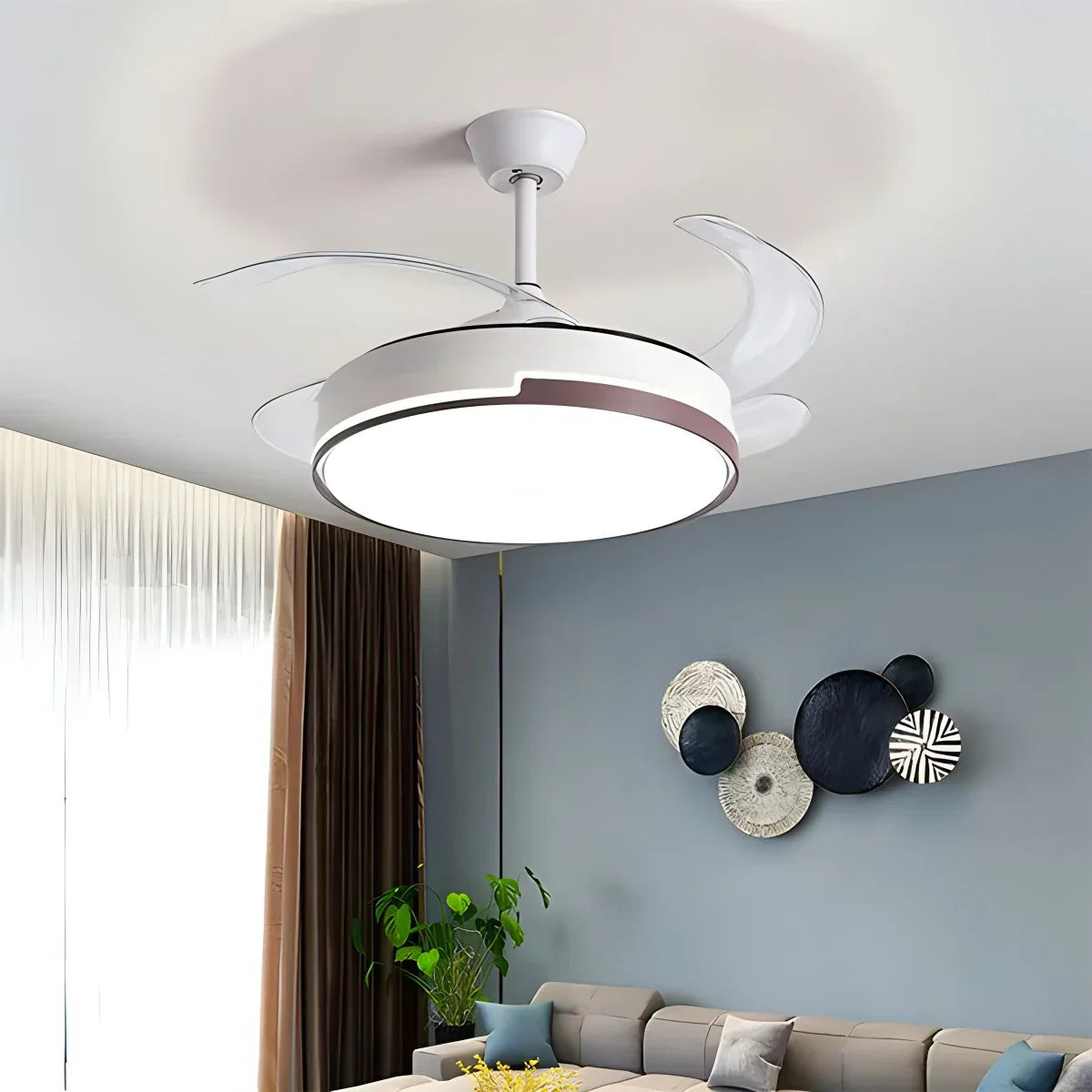 flairel Remote Minimalist Hugger Ceiling Fan