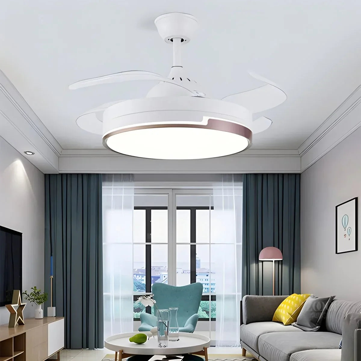 flairel Remote Minimalist Hugger Ceiling Fan