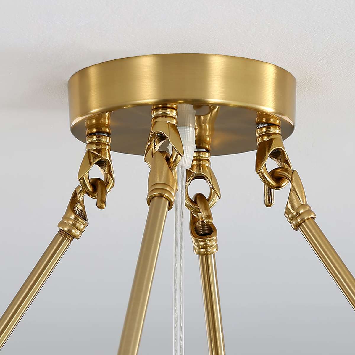 flairel Vintage Rowan Glass Shell Chandelier