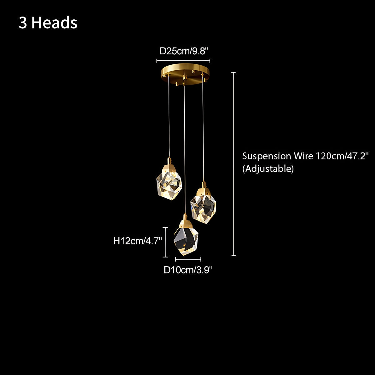 flairel Rock Crystal Rain Chandelier for Living Room