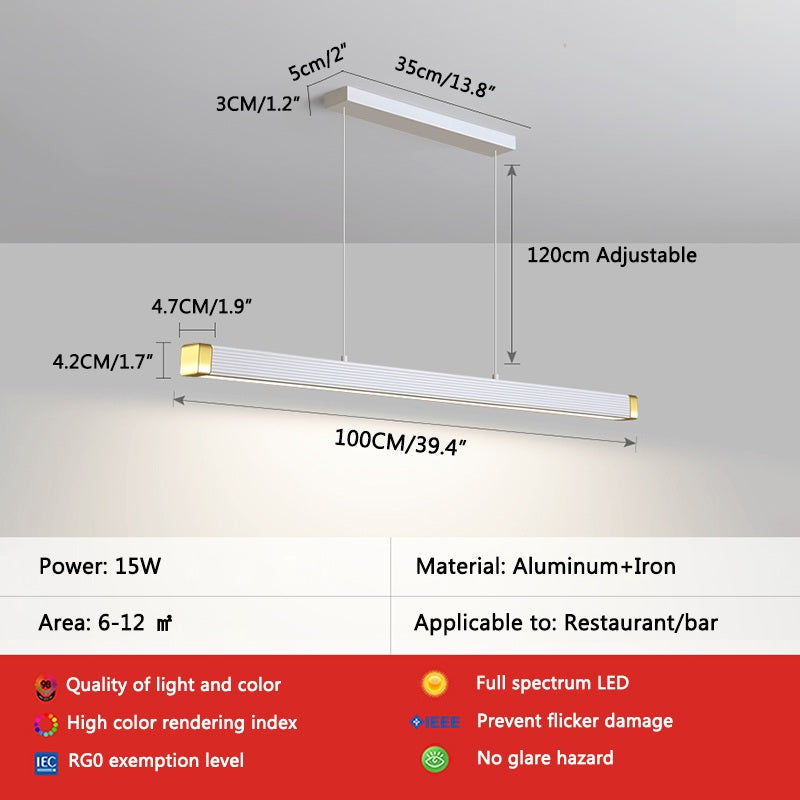 flairel Roman Column Linear Pendant Light for Kitchen