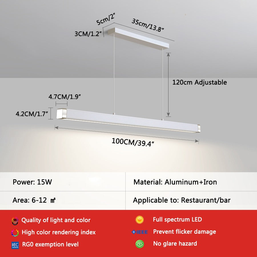 flairel Roman Column Linear Pendant Light for Kitchen