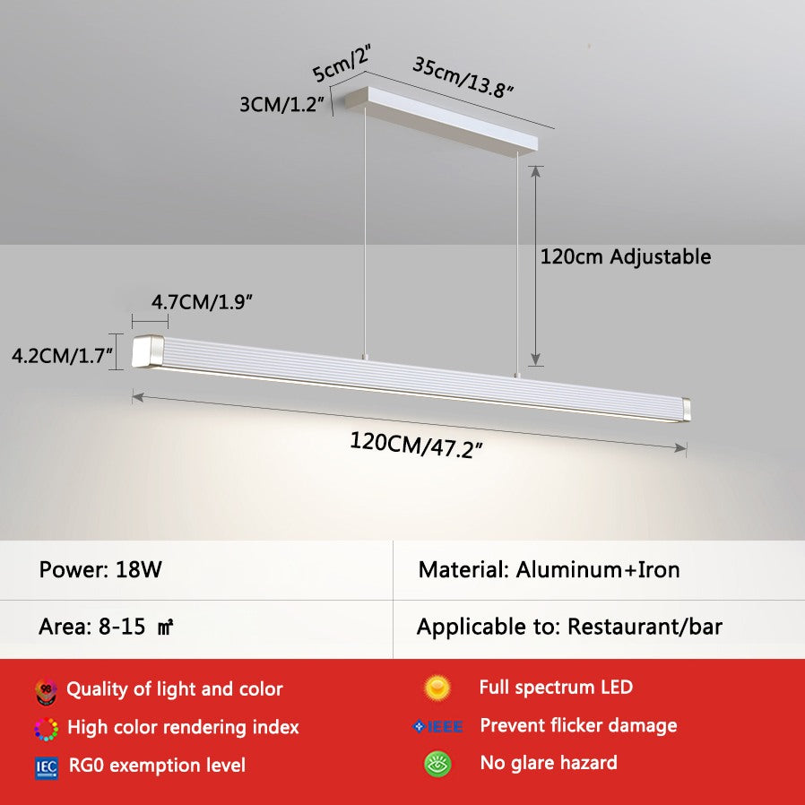 flairel Roman Column Linear Pendant Light for Kitchen