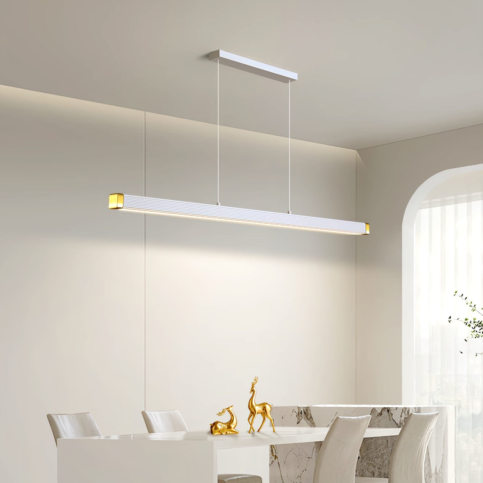 flairel Roman Column Linear Pendant Light for Kitchen