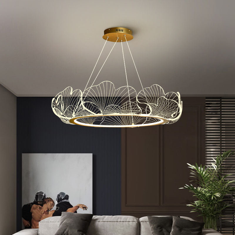 flairel Ginkgo Leaf Chandelier for Living Room