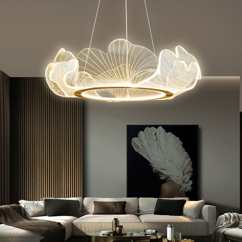 flairel Ginkgo Leaf Chandelier for Living Room