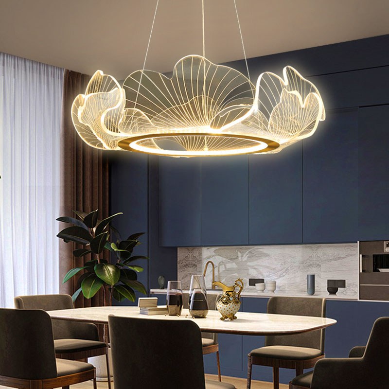 flairel Ginkgo Leaf Chandelier for Living Room