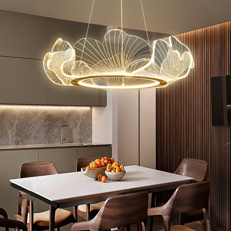 flairel Ginkgo Leaf Chandelier for Living Room