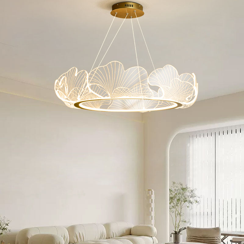 flairel Ginkgo Leaf Chandelier for Living Room