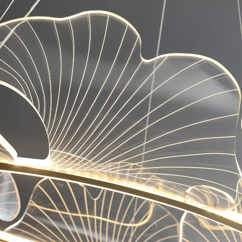 flairel Ginkgo Leaf Chandelier for Living Room
