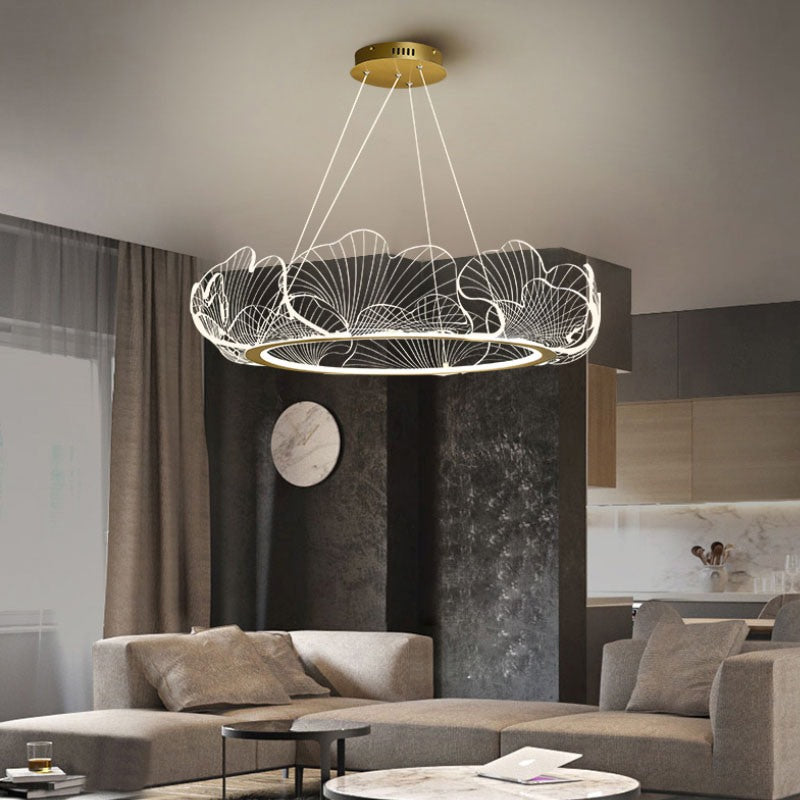 flairel Ginkgo Leaf Chandelier for Living Room