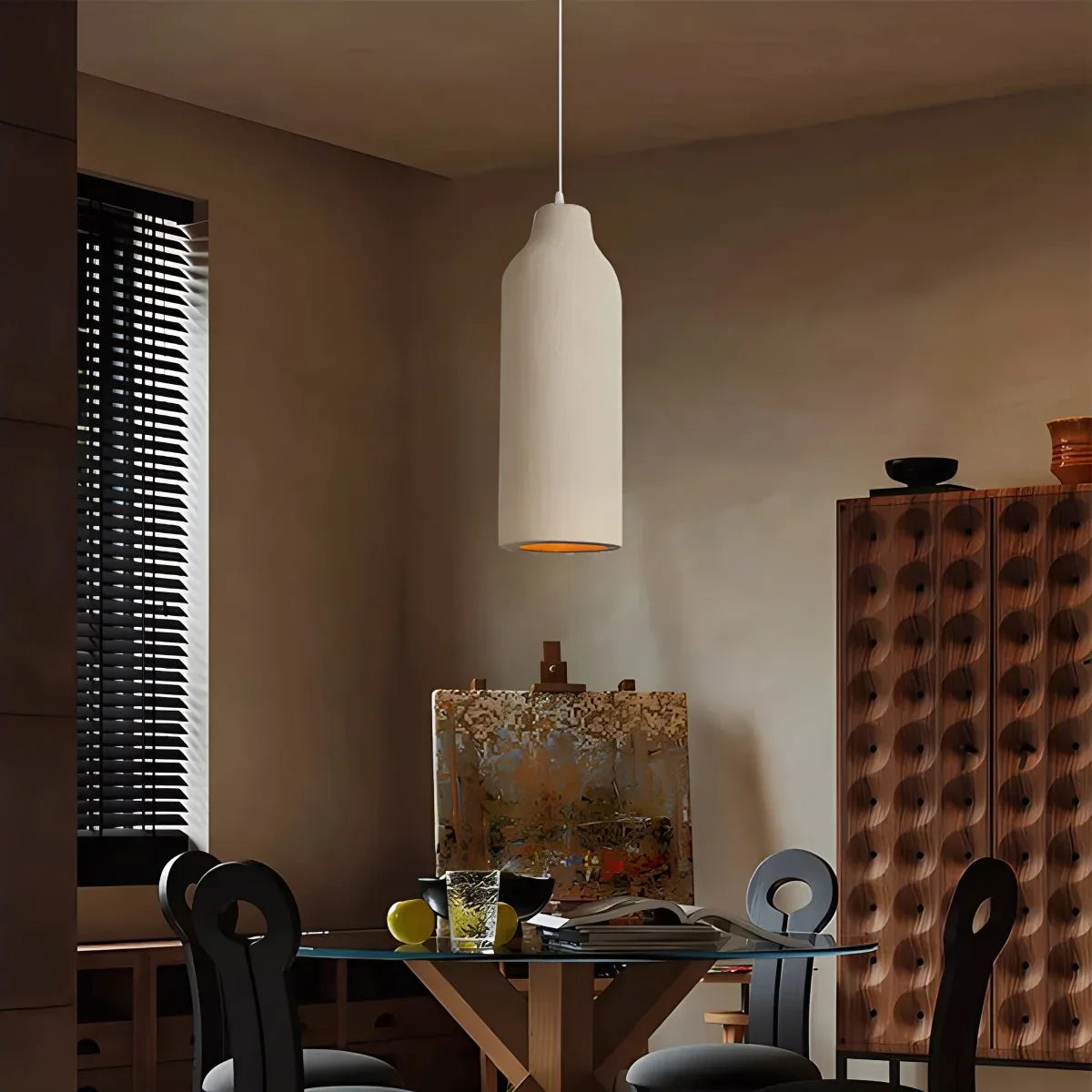 flairel Simple Gypsum Pendant Lights for Dining Room