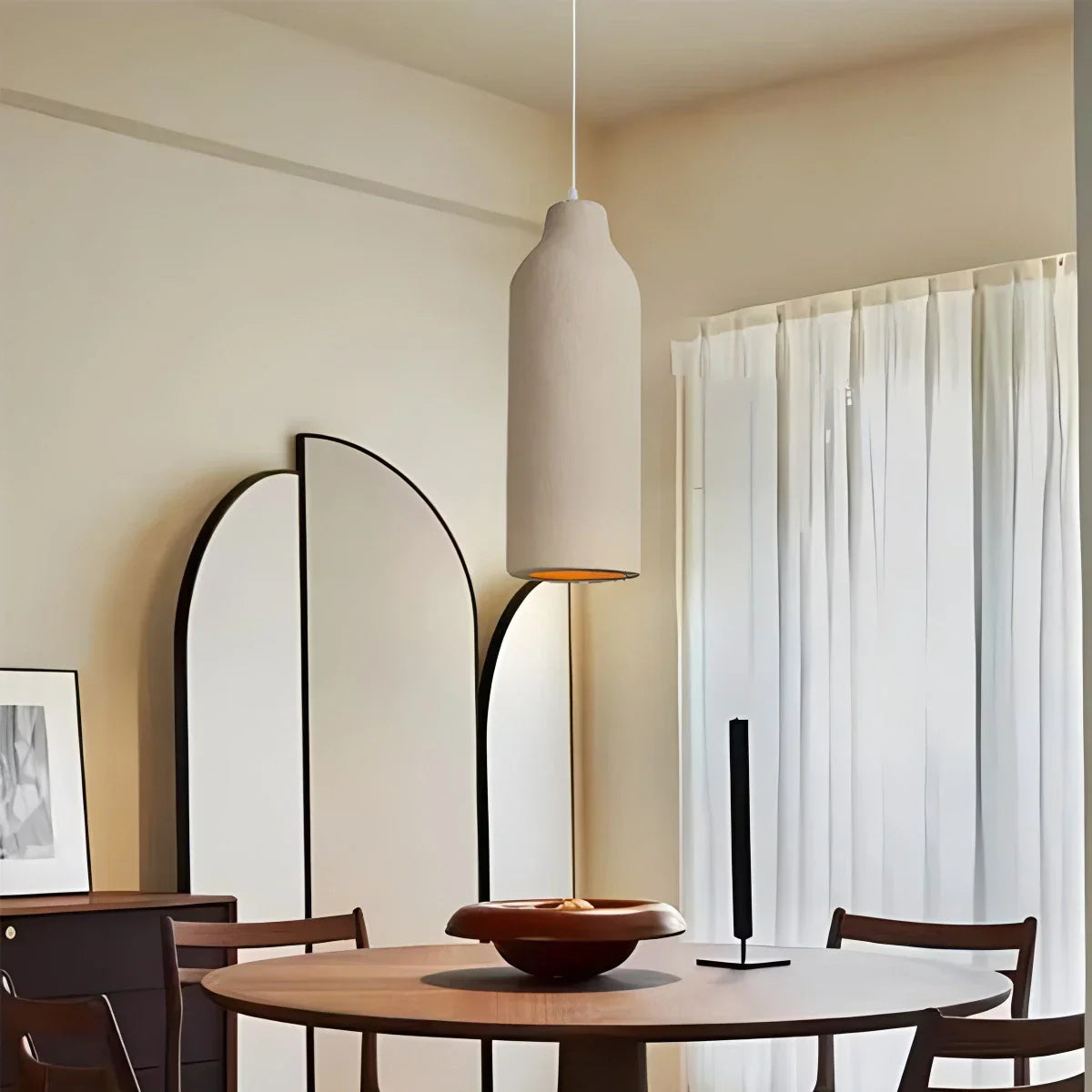 flairel Simple Gypsum Pendant Lights for Dining Room