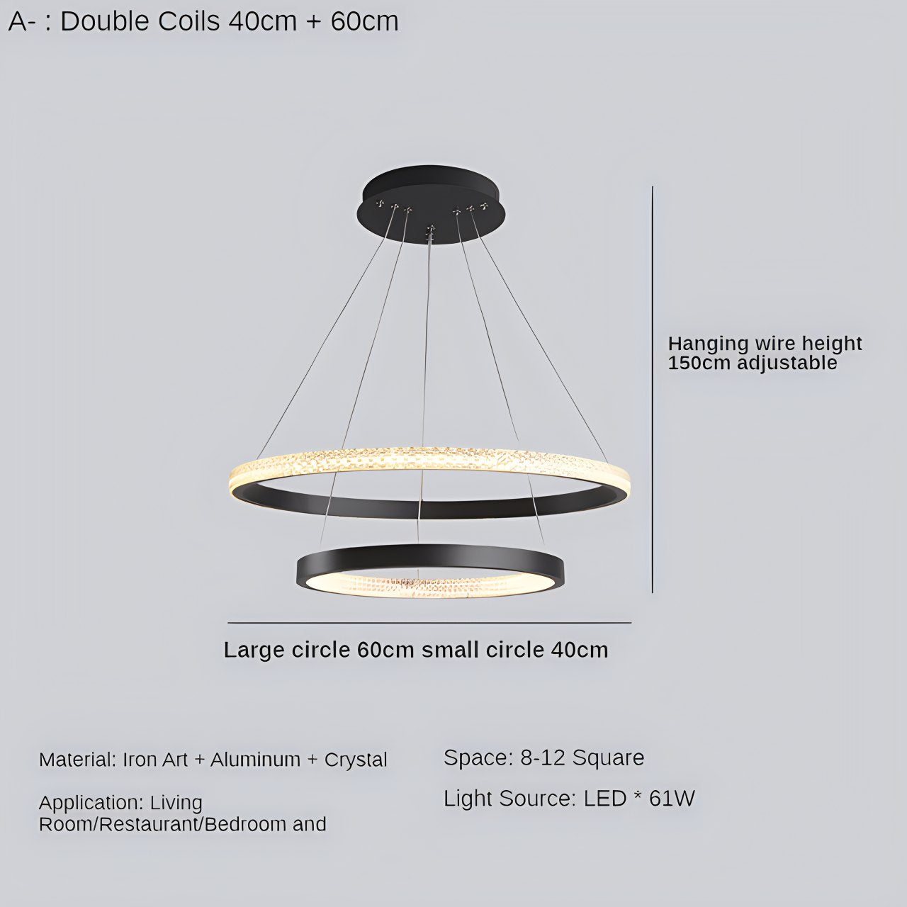 flairel Nordic Simple Ring Ceiling Chandelier