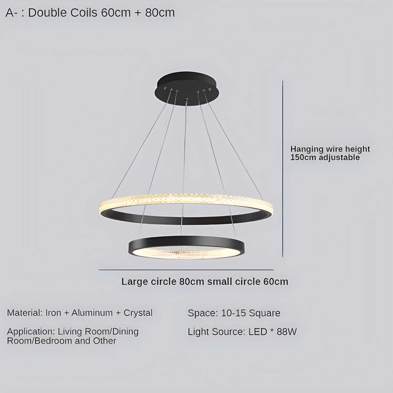 flairel Nordic Simple Ring Ceiling Chandelier