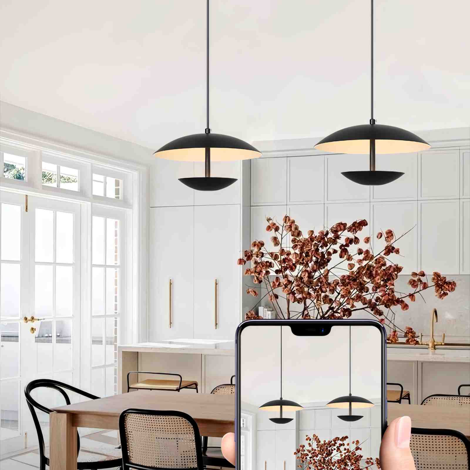 flairel UFO Wrought Iron Pendeant Light for Living Room