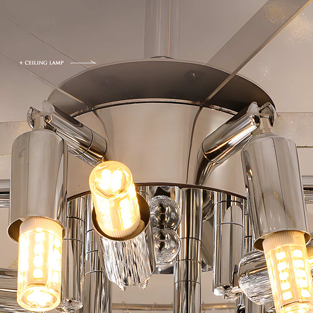 flairel Spherical Crystal Chandelier Globe Pendant Light