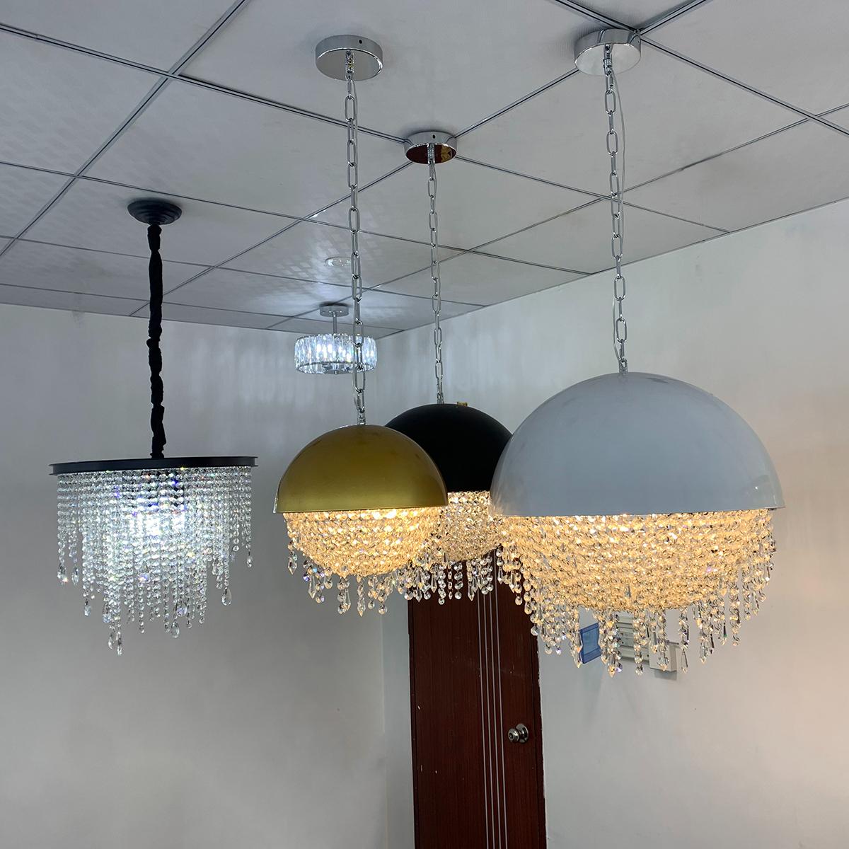 flairel Spherical Crystal Chandelier Globe Pendant Light