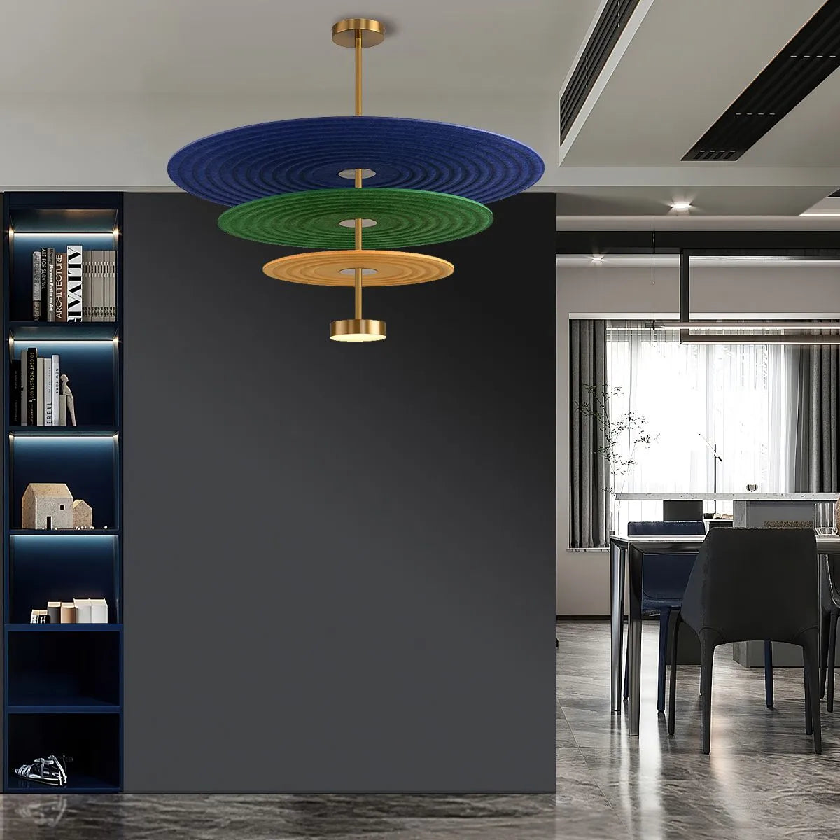 flairel Three Layer Disk Acoustic Chandelier