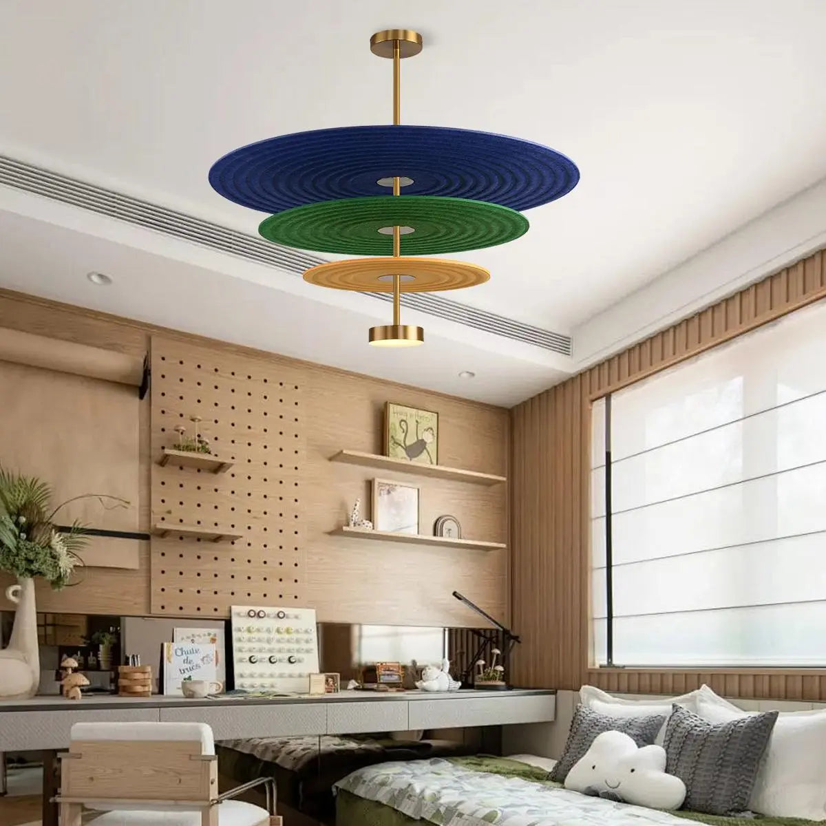 flairel Three Layer Disk Acoustic Chandelier