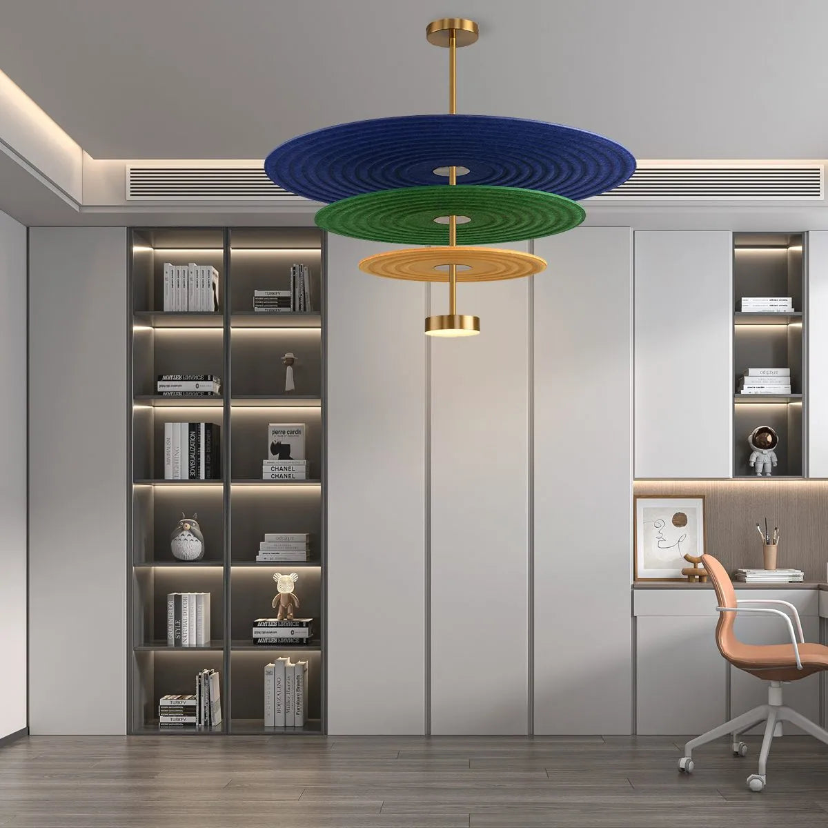 flairel Three Layer Disk Acoustic Chandelier
