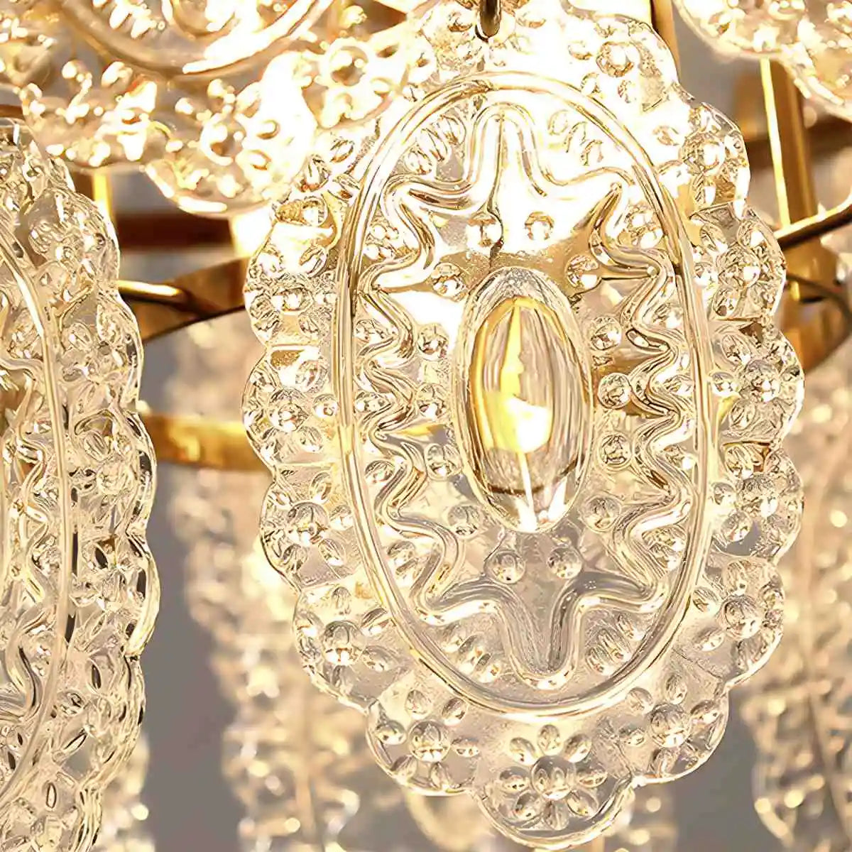 flairel Tiered Textured Glass Chandelier