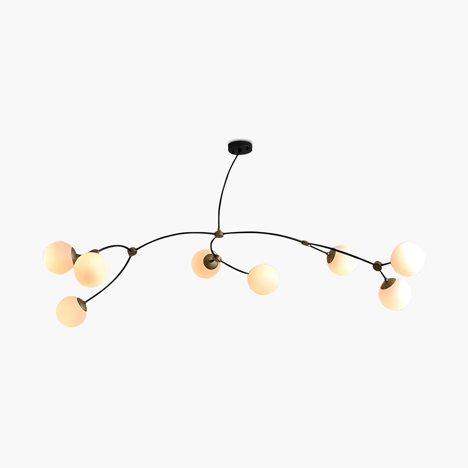 flairel Minimalist Sputnik Globe Glass Chandelier