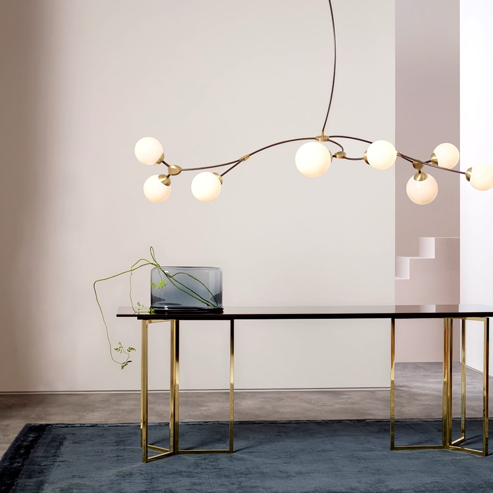 flairel Minimalist Sputnik Globe Glass Chandelier
