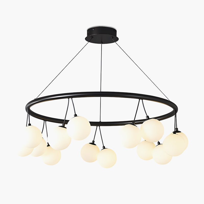 flairel Valentina Nordic LED Glass Ball Chandelier