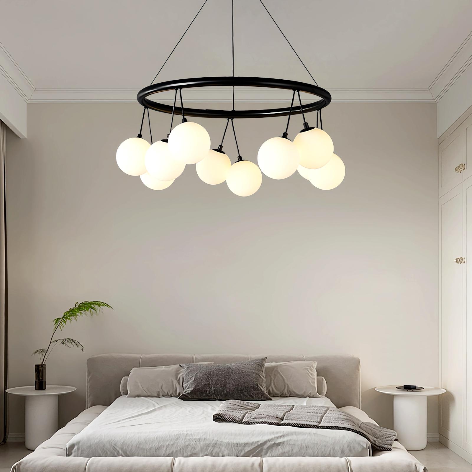 flairel Valentina Nordic LED Glass Ball Chandelier
