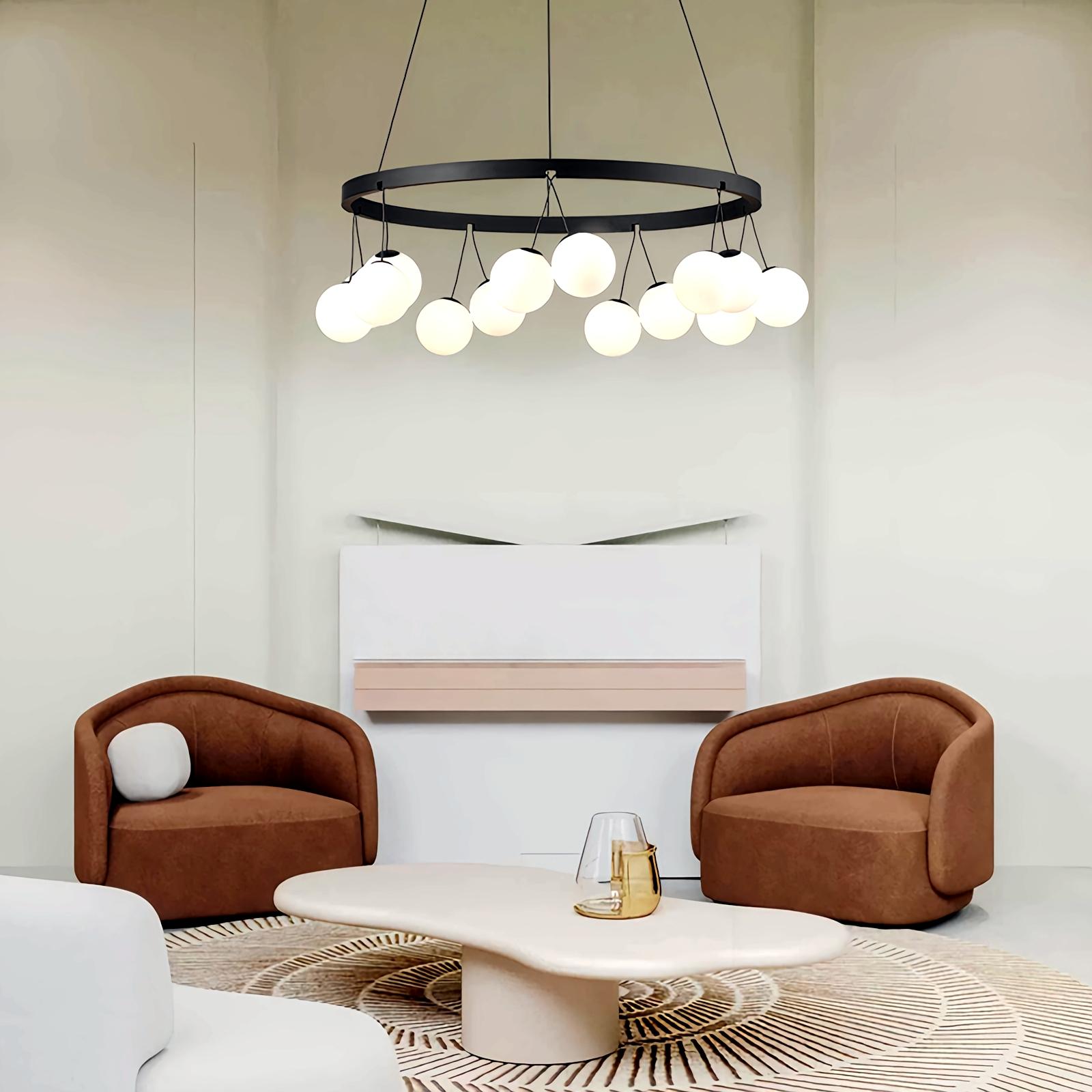 flairel Valentina Nordic LED Glass Ball Chandelier