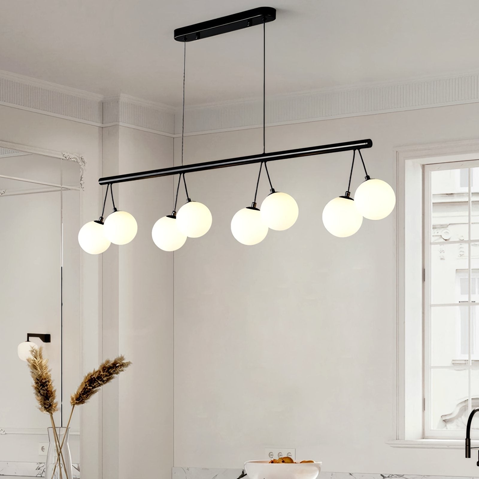 flairel Valentina Nordic LED Glass Ball Chandelier
