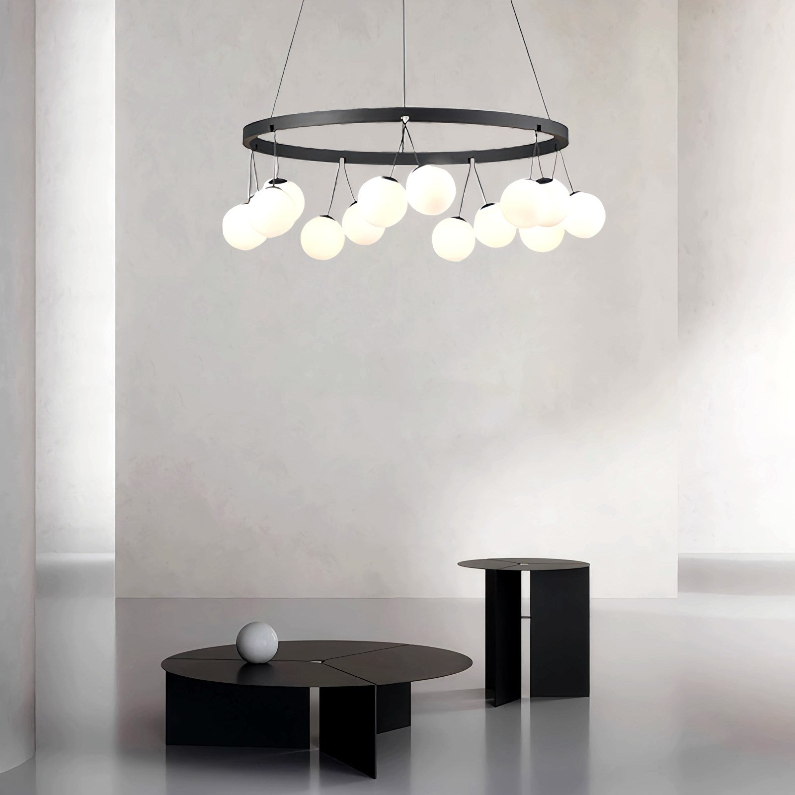flairel Valentina Nordic LED Glass Ball Chandelier