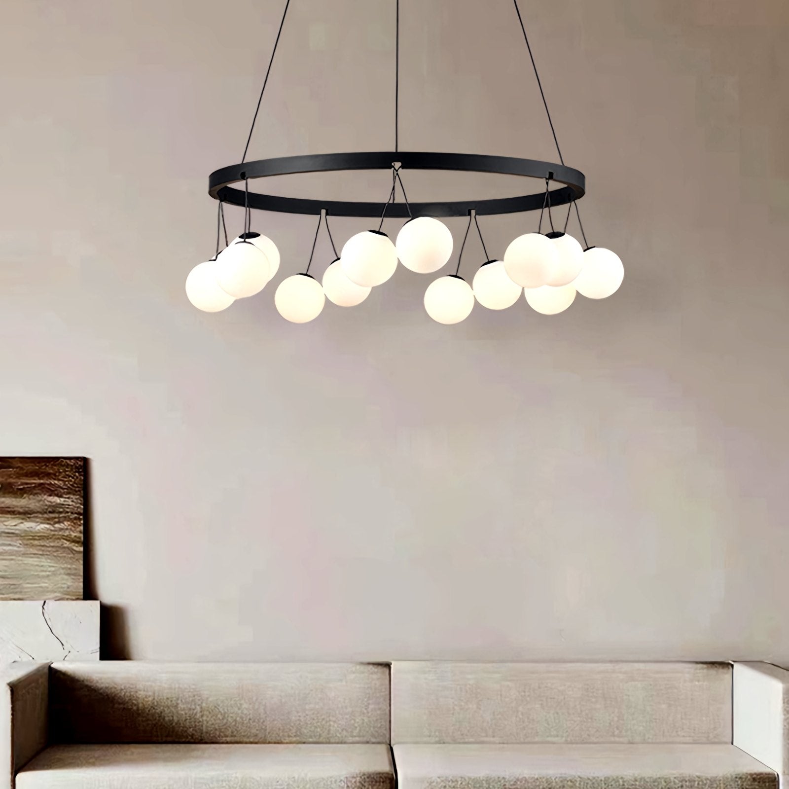 flairel Valentina Nordic LED Glass Ball Chandelier