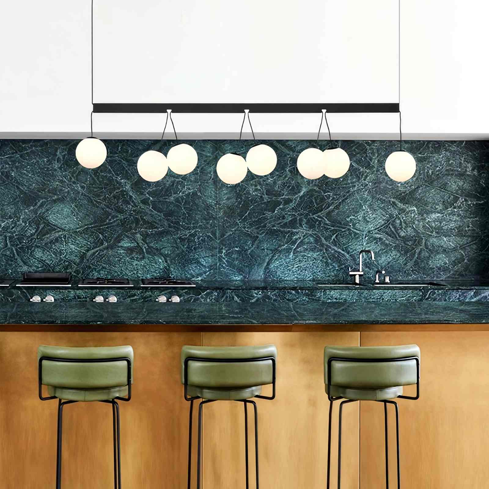flairel Valentina Nordic LED Glass Ball Chandelier