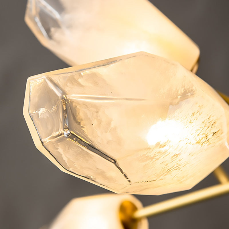 flairel Crystal Bud Copper Chandelier for Living Room