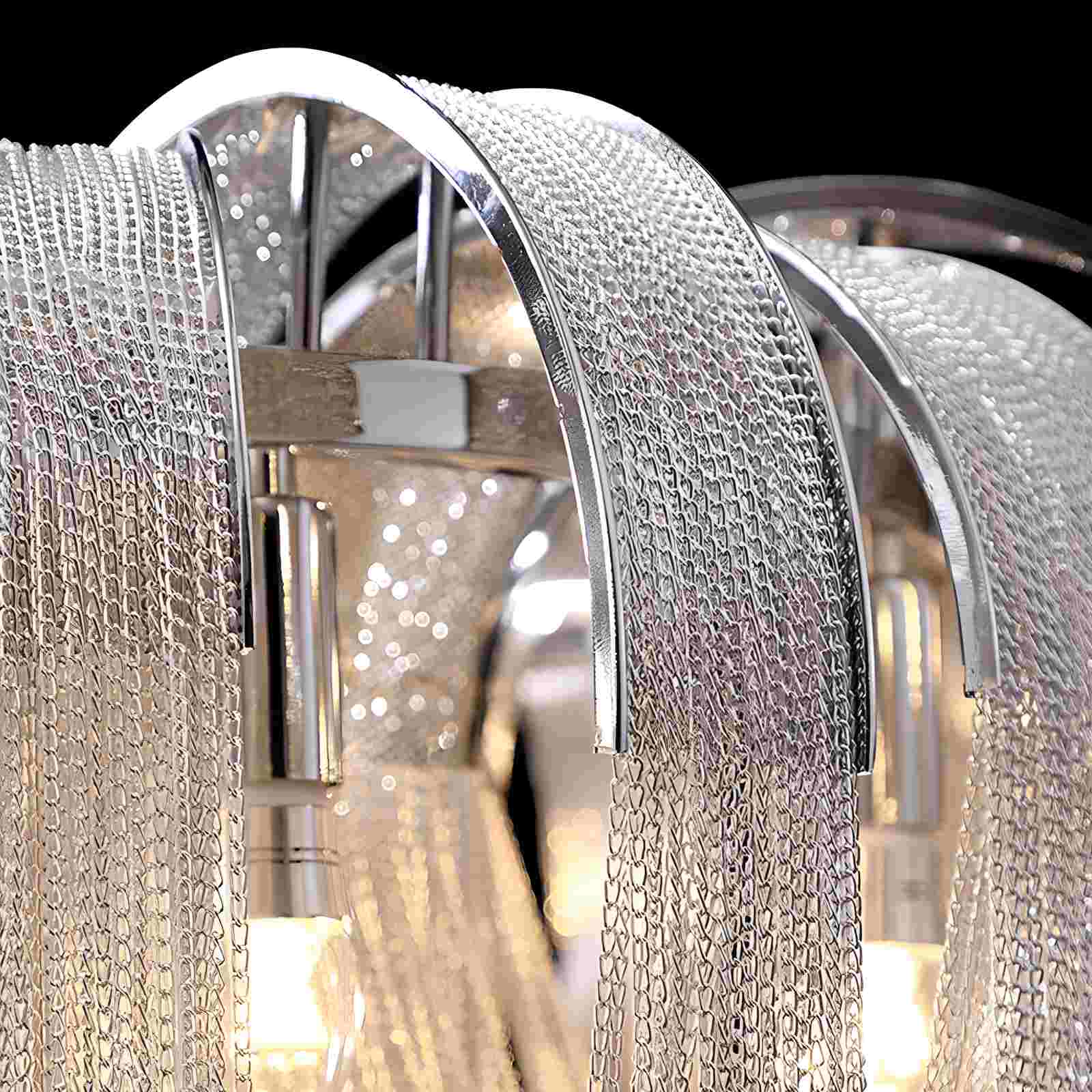 flairel Aluminum Tassel Chandelier for Living Room