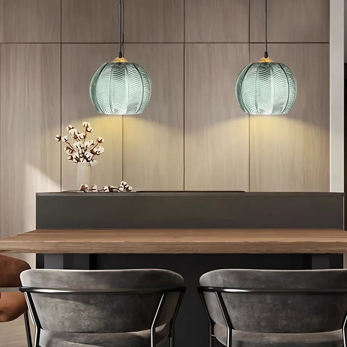 flairel Aalin Frosted Glass Pendant Light for Dining Room