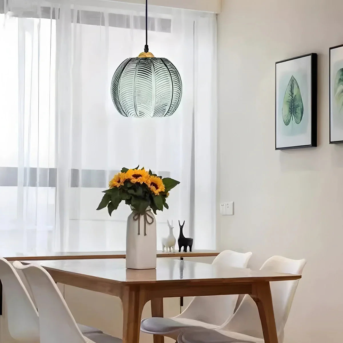 flairel Aalin Frosted Glass Pendant Light for Dining Room