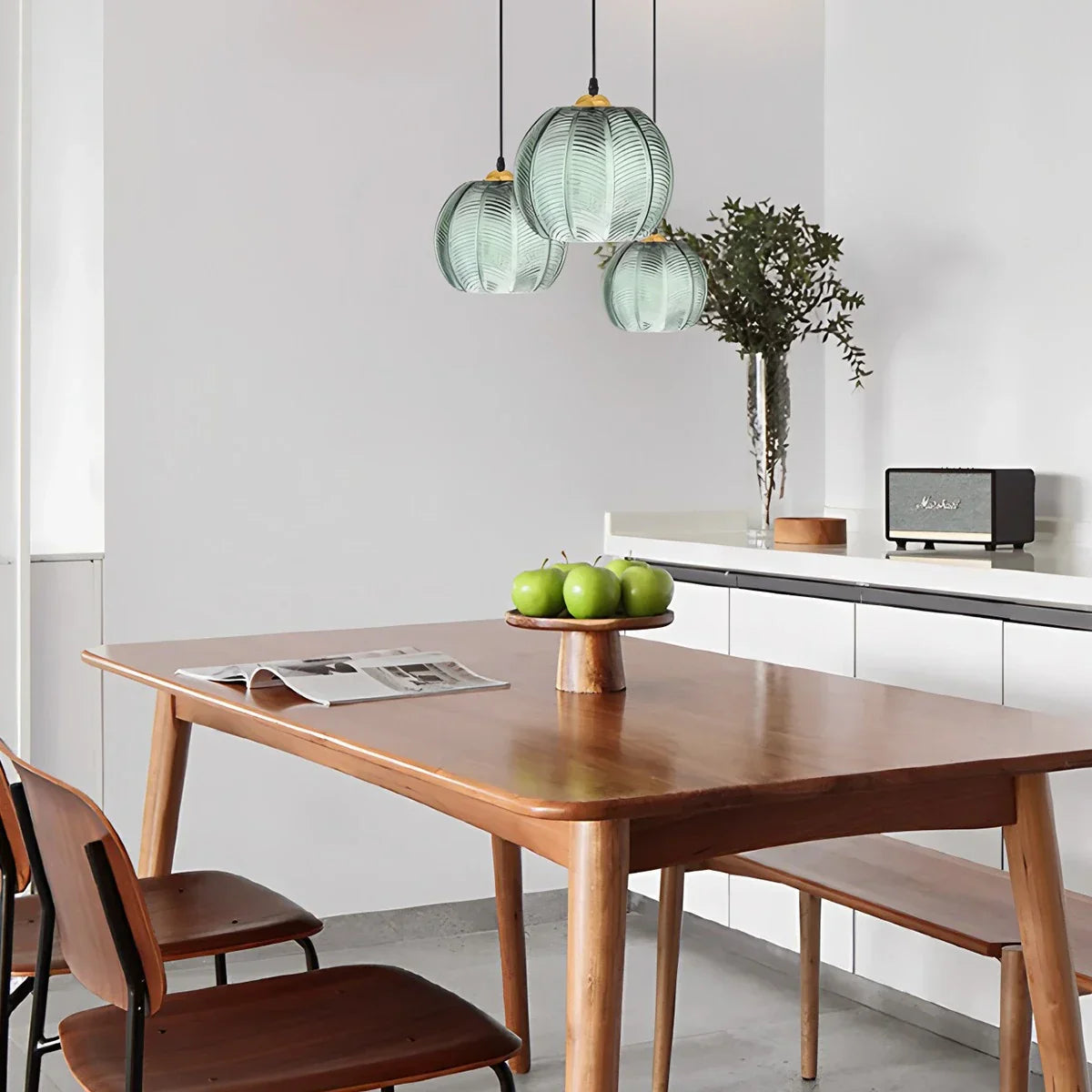 flairel Aalin Frosted Glass Pendant Light for Dining Room