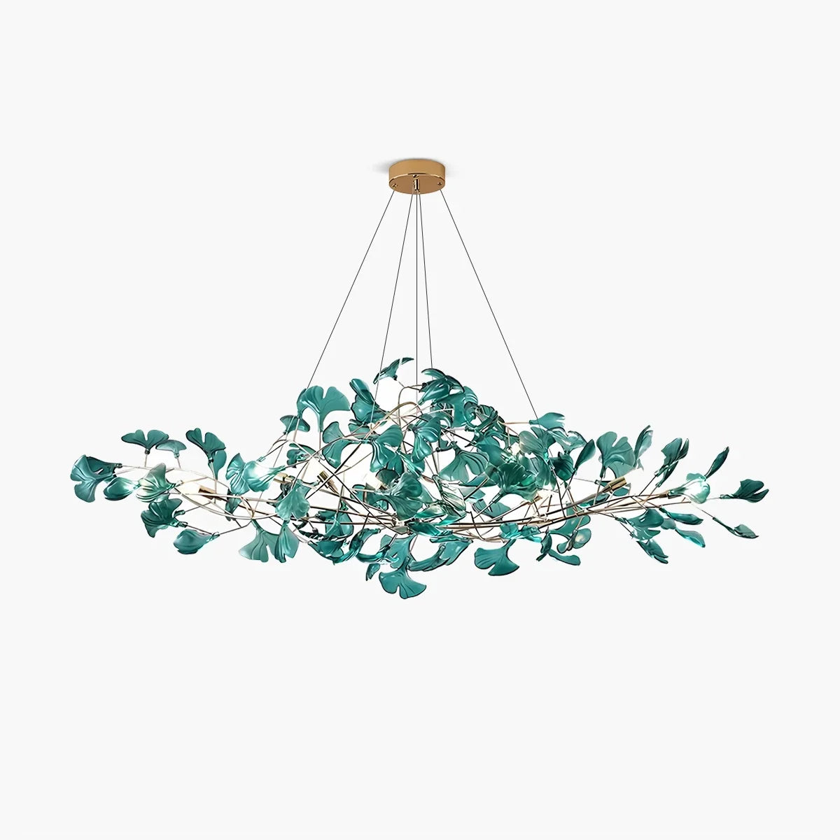 flairel Acrylic Ginkgo Leaf Chandelier for Dining Area