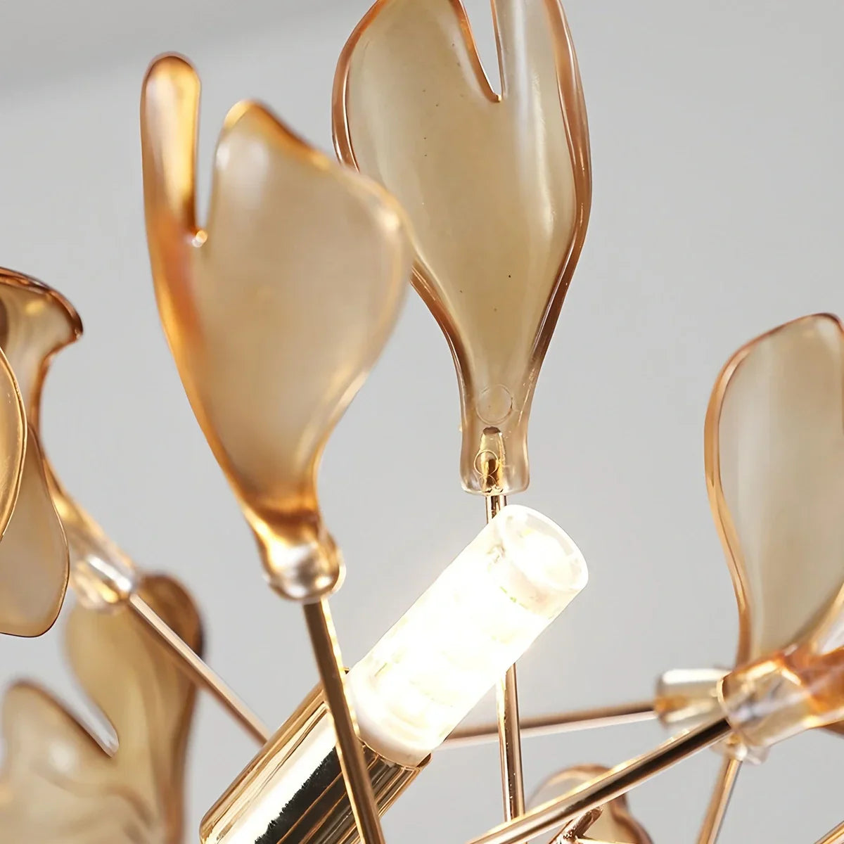 flairel Acrylic Ginkgo Leaf Chandelier for Dining Area