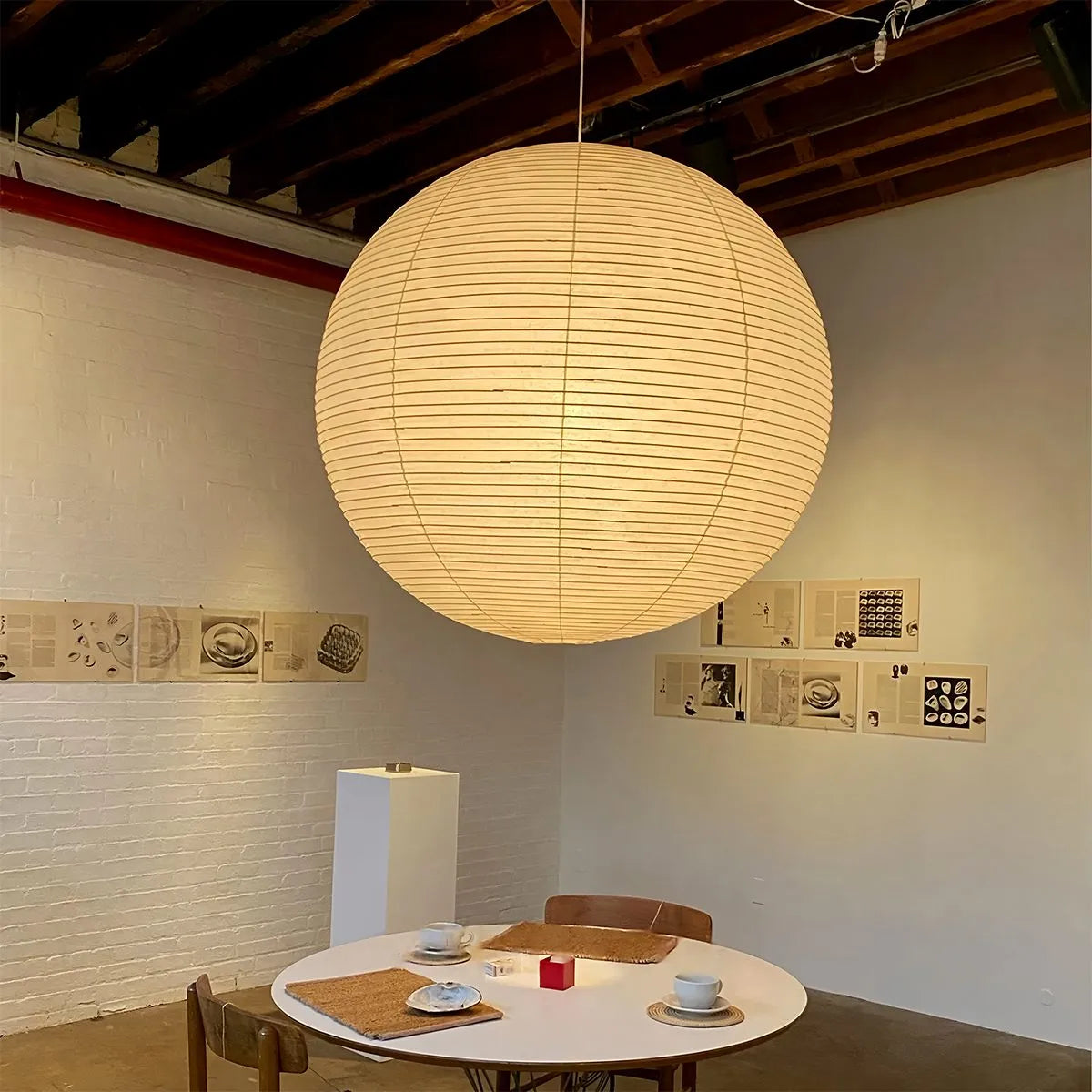 flairel Akari Spherical Pendant Light for Living Room