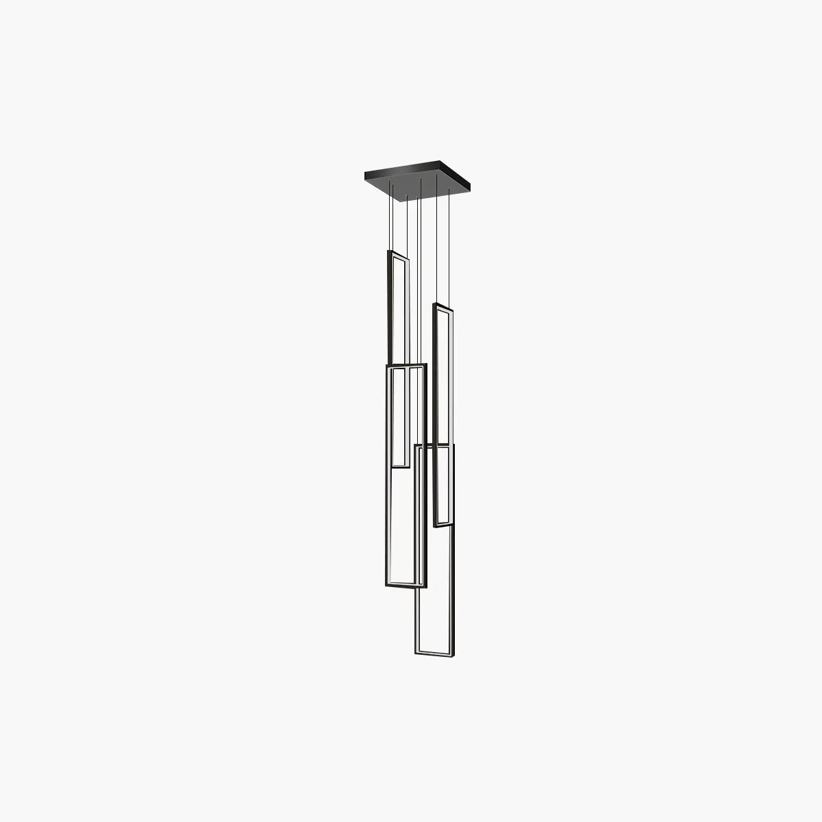 flairel Aldarj Rectangular LED Staircase Chandelier