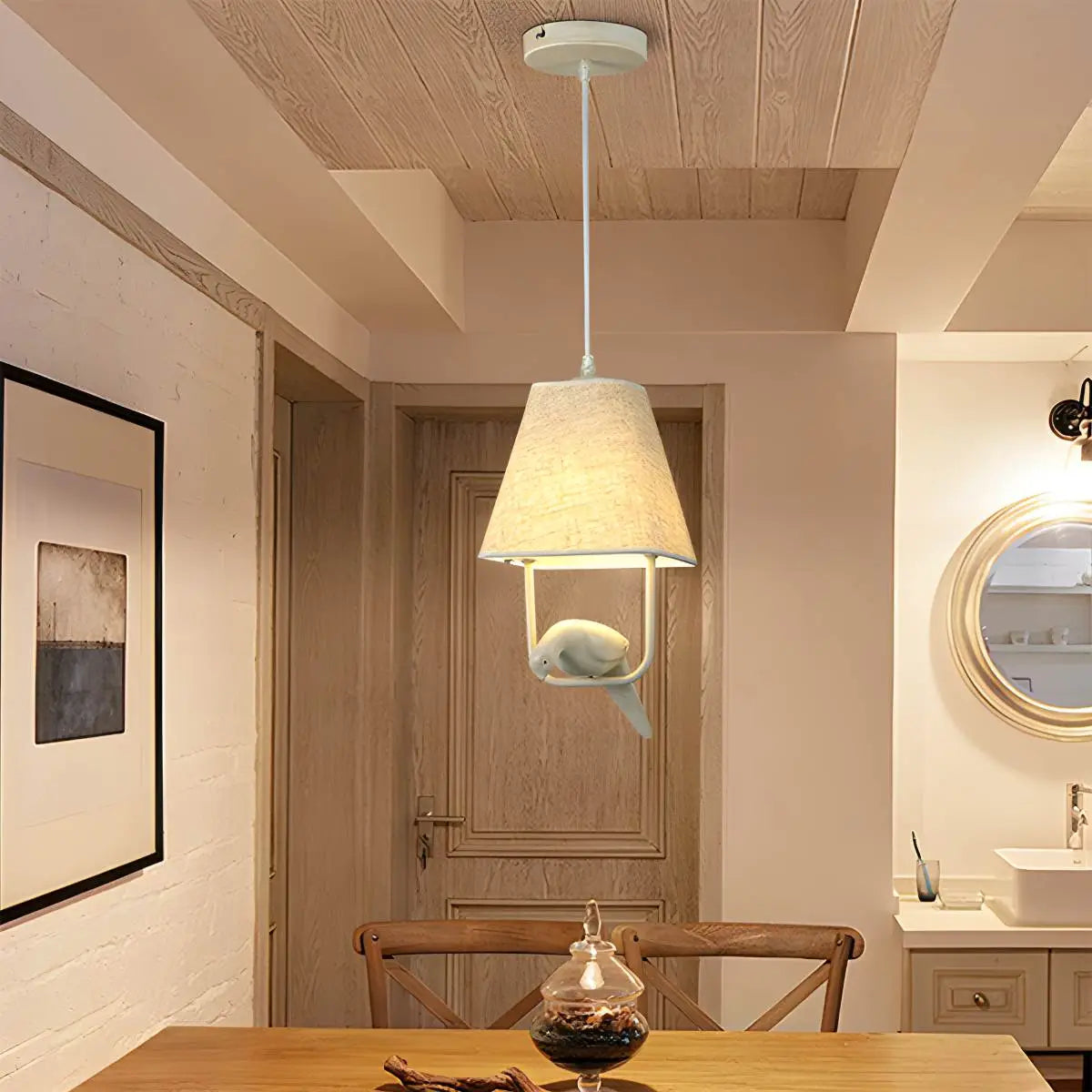 flairel Nordic Bird Pendant Light for Living Room Bedroom
