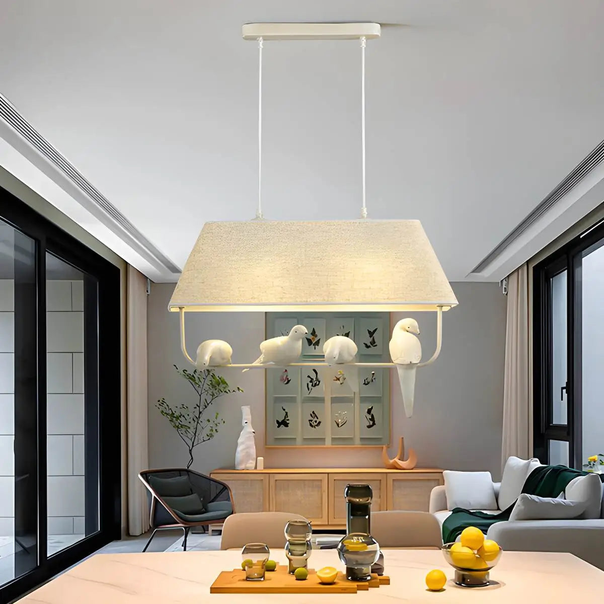 flairel Nordic Bird Pendant Light for Living Room Bedroom