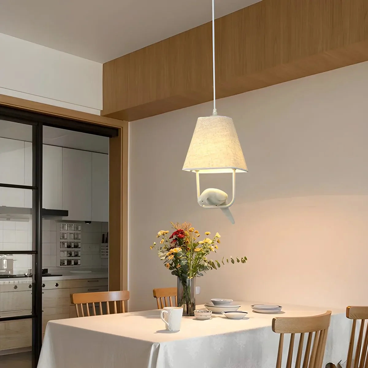 flairel Nordic Bird Pendant Light for Living Room Bedroom